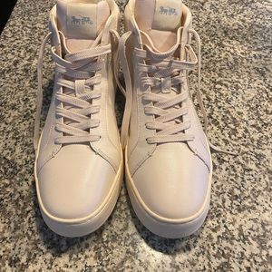 Coach Cream & Blue Men’s Leather Sneakers